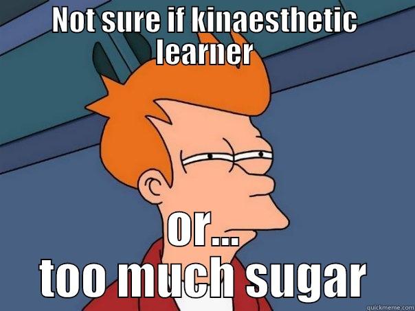 NOT SURE IF KINAESTHETIC LEARNER OR... TOO MUCH SUGAR Futurama Fry