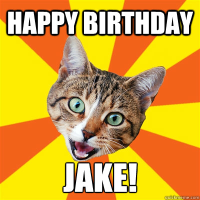 HAPPY BIRTHDAY JAKE! - HAPPY BIRTHDAY JAKE!  Bad Advice Cat