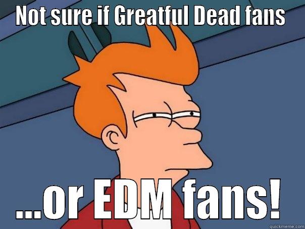 NOT SURE IF GREATFUL DEAD FANS ...OR EDM FANS! Futurama Fry