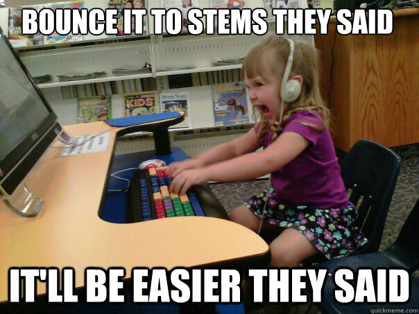 BOUNCE IT TO STEMS THEY SAID IT'LL BE EASIER THEY SAID  Angry computer girl