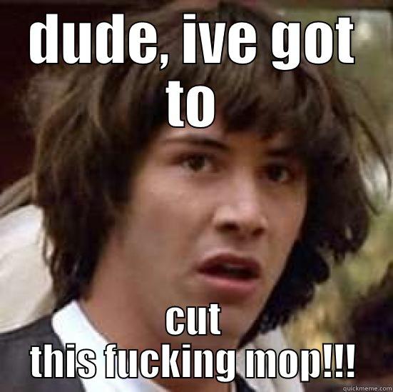 DUDE, IVE GOT TO CUT THIS FUCKING MOP!!! conspiracy keanu