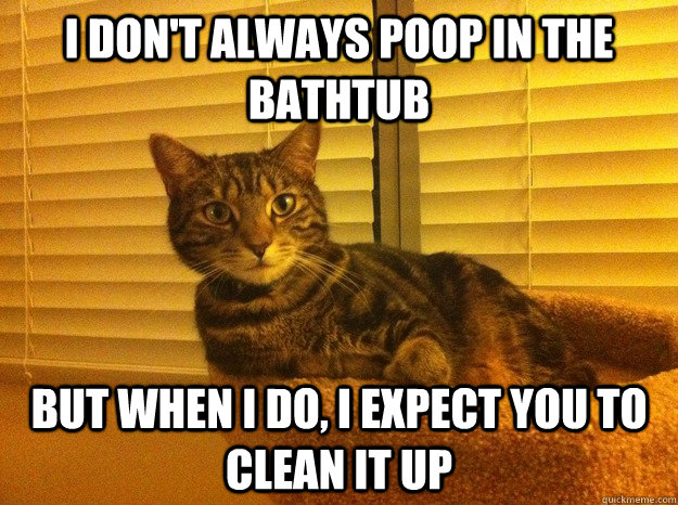 I don't always poop in the bathtub but when i do, i expect you to clean it up - I don't always poop in the bathtub but when i do, i expect you to clean it up  Schijthuis Donald