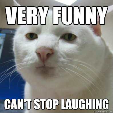 Very Funny can't stop laughing  Serious Cat