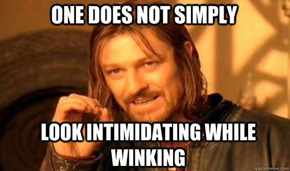 One does not simply look intimidating while winking  - One does not simply look intimidating while winking   Boromirmod