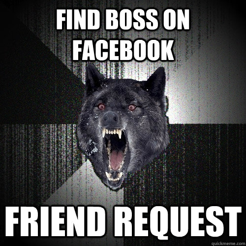 Find Boss on Facebook Friend Request  Insanity Wolf