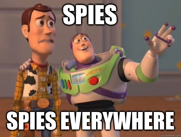 Spies Spies everywhere   toystory everywhere