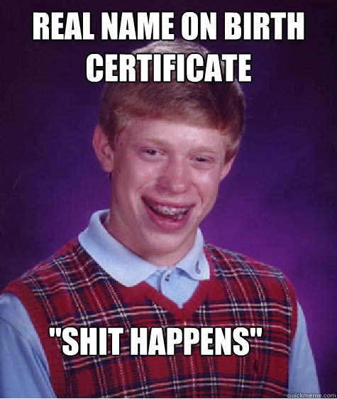 Real Name on Birth Certificate 