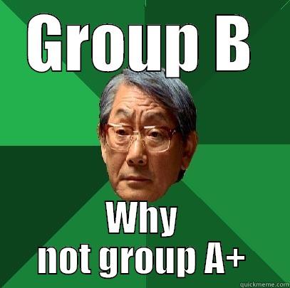 GROUP B WHY NOT GROUP A+ High Expectations Asian Father