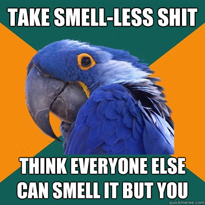take Smell-less shit think everyone else can smell it but you  Paranoid Parrot