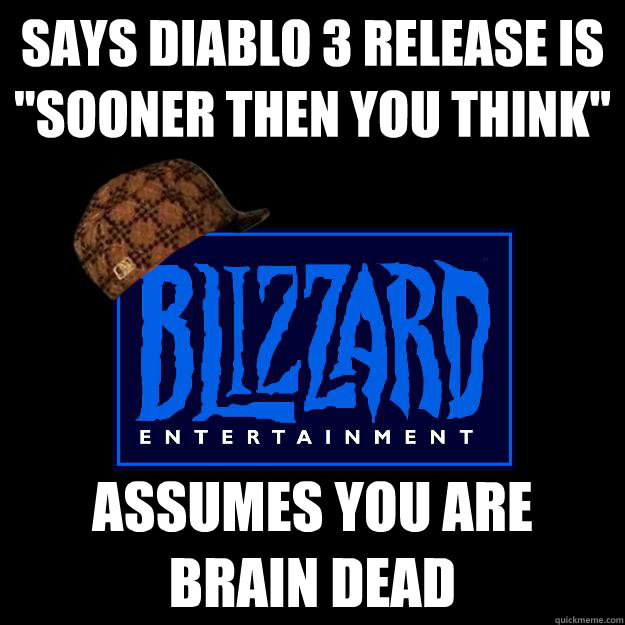 Says diablo 3 release is 