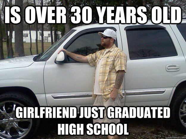 is over 30 years old girlfriend just graduated high school  