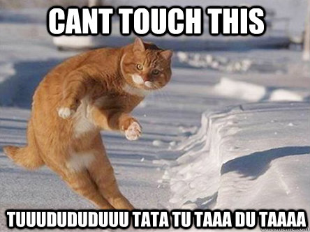 Cant touch this Tuuudududuuu tata tu taaa du taaaa  Cant Touch This