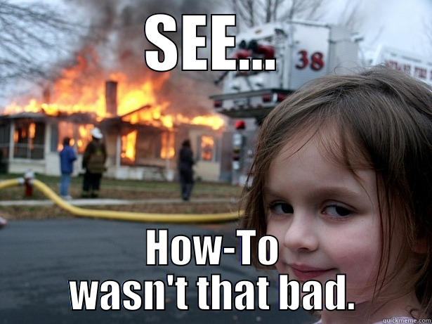 SEE... HOW-TO WASN'T THAT BAD. Disaster Girl