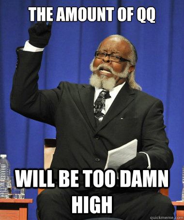 the amount of QQ will be too damn high  The Rent Is Too Damn High