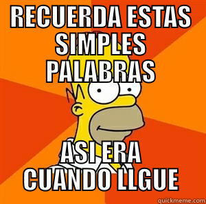 RECUERDA ESTAS SIMPLES PALABRAS ASI ERA CUANDO LLGUE Advice Homer