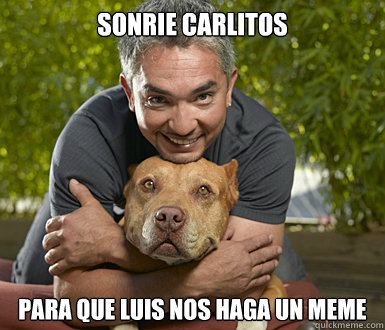 Sonrie Carlitos Para que luis nos haga un meme - Sonrie Carlitos Para que luis nos haga un meme  Cesar Millan
