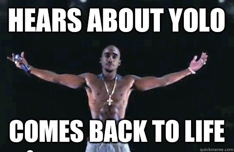 Hears about yolo  Comes back to life  