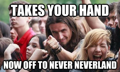 Takes your hand now Off to never neverLand - Takes your hand now Off to never neverLand  Ridiculously Photogenic Metal Fan