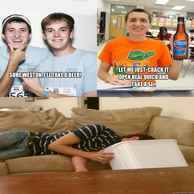 Sure Weston, I'll take a beer! Let me just  crack it open real quick and take a si... - Sure Weston, I'll take a beer! Let me just  crack it open real quick and take a si...  Lightweight keller