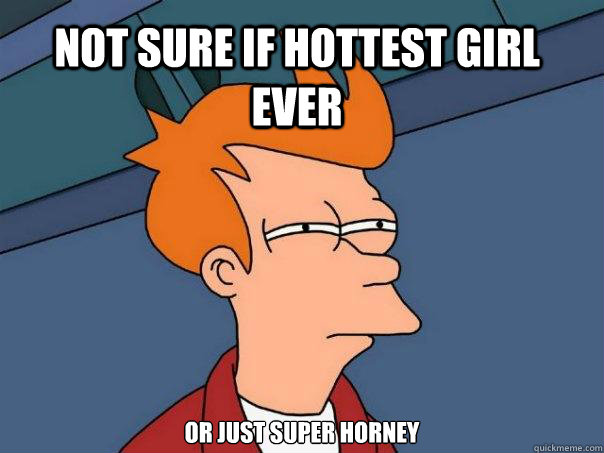 Not sure if hottest girl ever Or just super horney  Futurama Fry