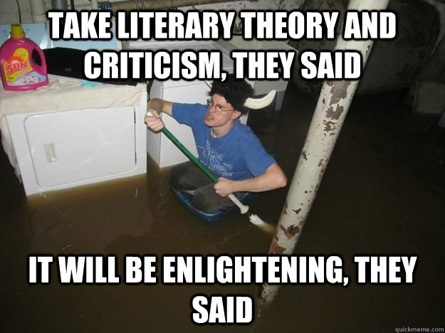 Take Literary theory and criticism, they said it will be enlightening, they said  Laundry Room Viking