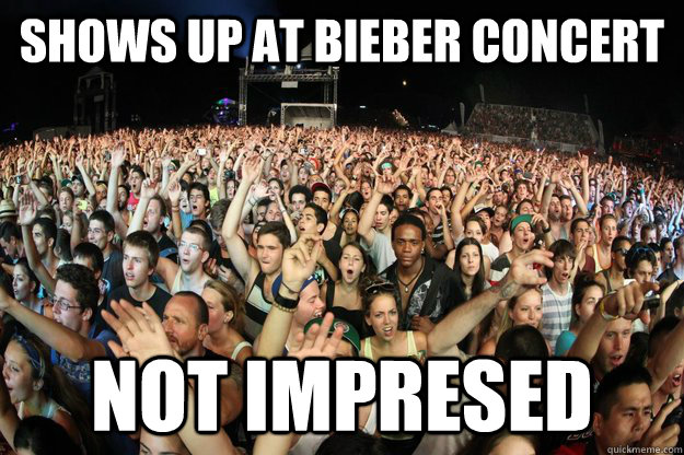 Shows up at Bieber Concert Not impresed - Shows up at Bieber Concert Not impresed  Token Black Guy