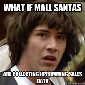 What if mall santas are collecting upcomming sales data - What if mall santas are collecting upcomming sales data  Conspiracy Keanu Sexy