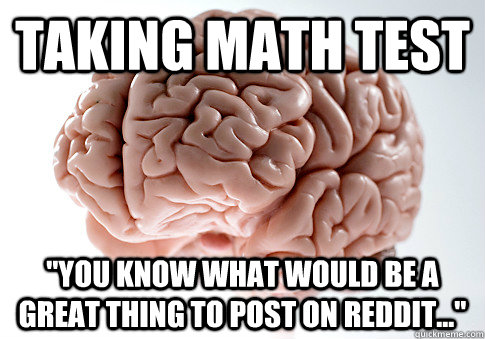 Taking math test 