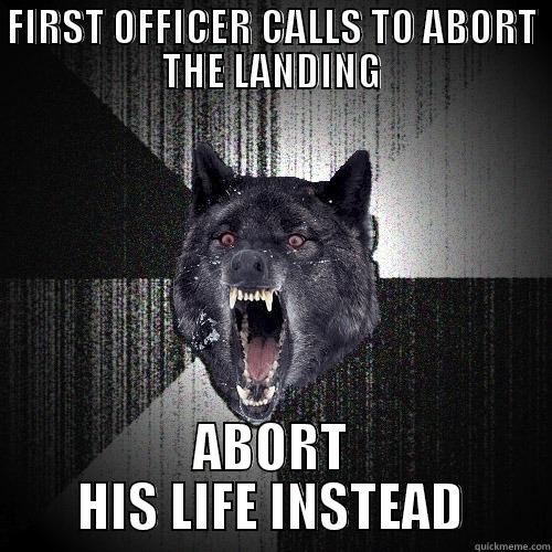 FIRST OFFICER CALLS TO ABORT THE LANDING ABORT HIS LIFE INSTEAD Insanity Wolf