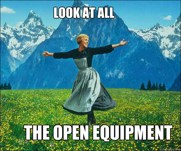 Look at all the open equipment  soundomusic