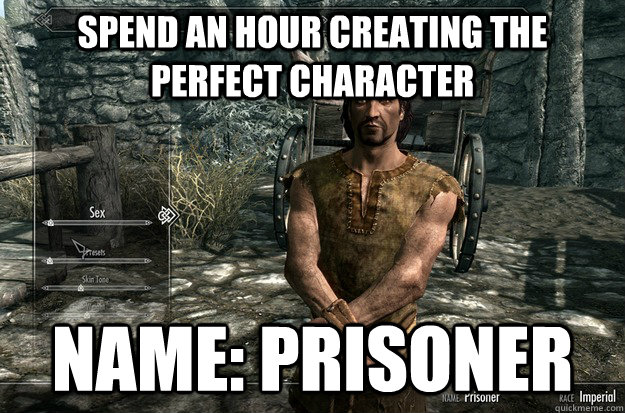 SPEND AN HOUR CREATING THE PERFECT CHARACTER NAME: PRISONER - SPEND AN HOUR CREATING THE PERFECT CHARACTER NAME: PRISONER  Misc