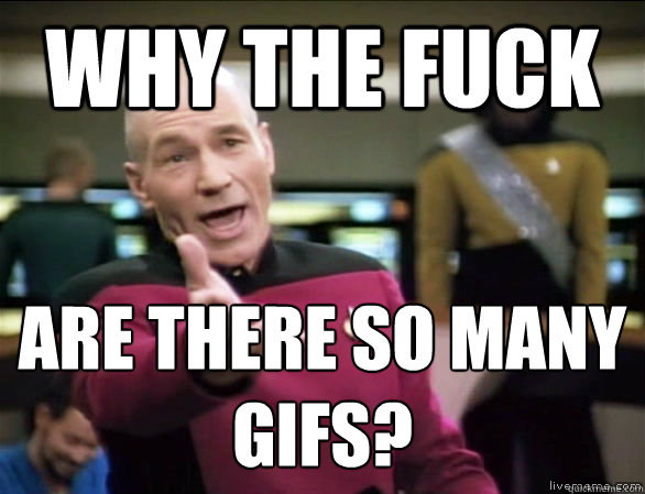 why the fuck are there so many gifs?  Annoyed Picard HD