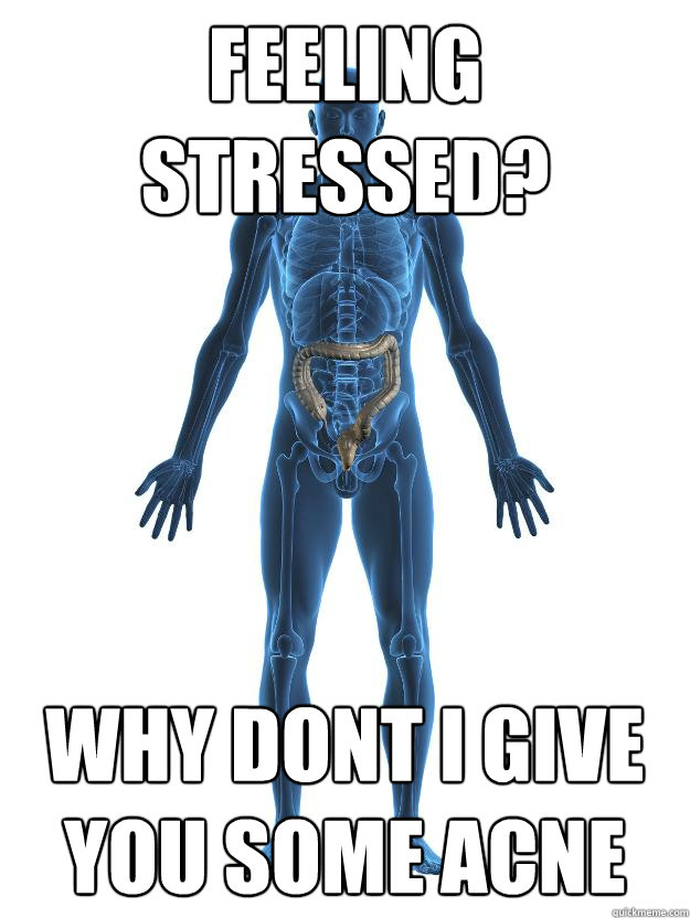 Feeling Stressed? Why dont I give you some acne - Feeling Stressed? Why dont I give you some acne  Scumbag human body