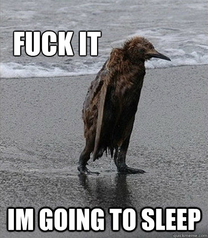 Fuck it Im going to sleep  Fuck it