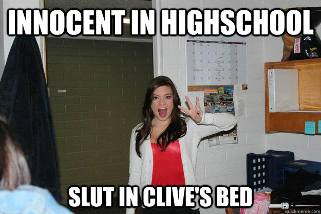 innocent in highschool slut in clive's bed  