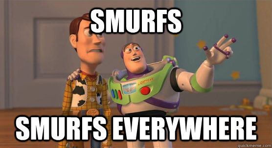 SMURFS SMURFS EVERYWHERE  Toy Story Everywhere