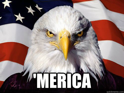  'MERICA -  'MERICA  Patriotic American Eagle
