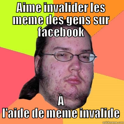 Billi Giroux - AIME INVALIDER LES MEME DES GENS SUR FACEBOOK À L'AIDE DE MEME INVALIDE Butthurt Dweller