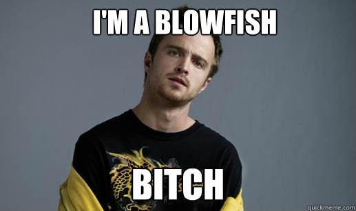 I'm a blowfish bitch  Jesse Pinkman Loves the word Bitch