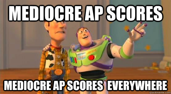 MEDiocre AP Scores mediocre AP Scores  everywhere  Buzz Glitter