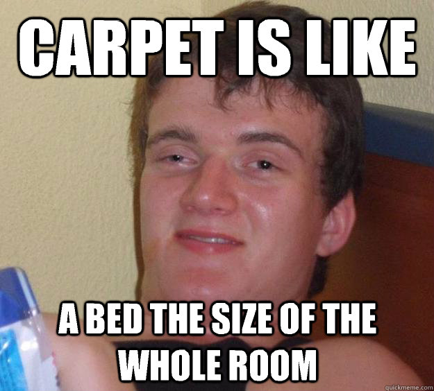 Carpet is like A bed the size of the whole room - Carpet is like A bed the size of the whole room  10 Guy