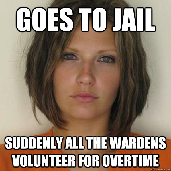 goes to jail suddenly all the wardens volunteer for overtime  Attractive Convict