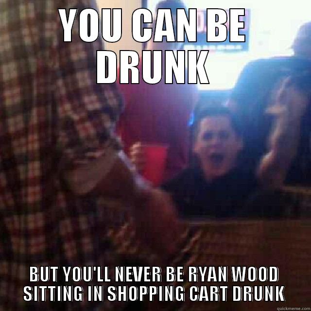 YOU CAN BE DRUNK BUT YOU'LL NEVER BE RYAN WOOD SITTING IN SHOPPING CART DRUNK Misc