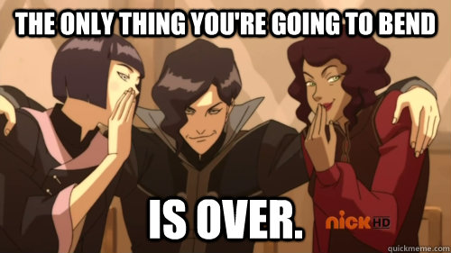 The only thing you're going to bend is over.  