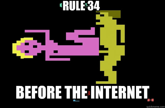 rule 34 before the internet hipster atari quickmeme