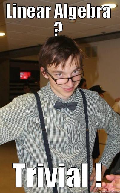 LINEAR ALGEBRA ? TRIVIAL ! Misc