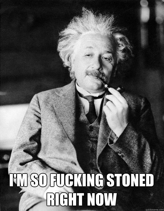 I'm so fucking stoned right now  Einstein