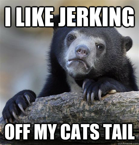 I like jerking  off my cats tail  Confession Bear