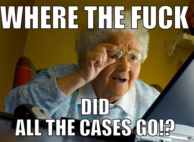 WHERE THE FUCK  DID ALL THE CASES GO!? Grandma finds the Internet
