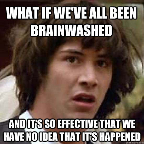 What if we've all been brainwashed And it's so effective that we have no idea that it's happened - What if we've all been brainwashed And it's so effective that we have no idea that it's happened  conspiracy keanu